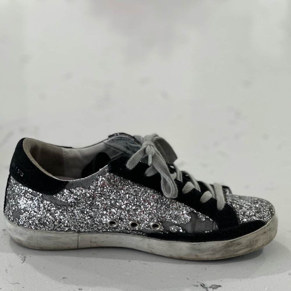 Golden Goose silver/ black size 36 shoe. - Picture 6 of 13